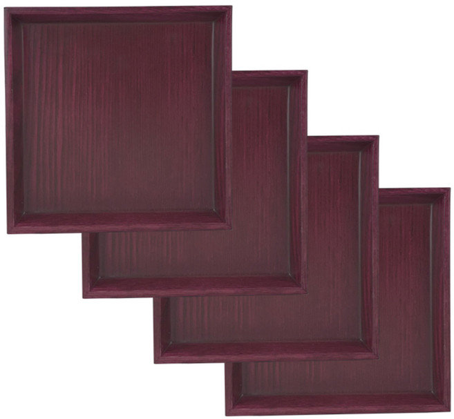 고운공예 특수컬러 정사각 접시 4p, 보라, 4개