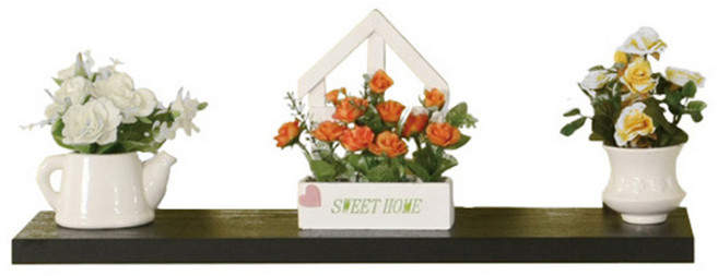 워너비인테리어 600 무지주선반, 블랙, 1단