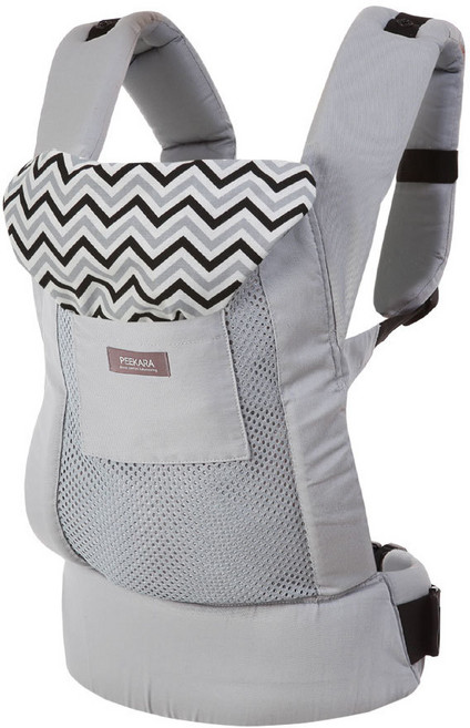 피카라 아기띠 메쉬캐리어 + 더스트백, 실버그레이