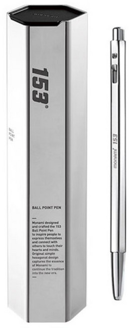 모나미 153골드 유성 볼펜 0.7mm, 화이트골드, 1개