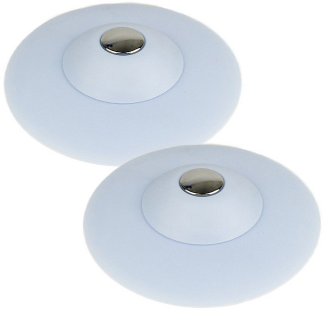 아리코 원터치 싱크대 배수구 필터마개, 블루, 2개