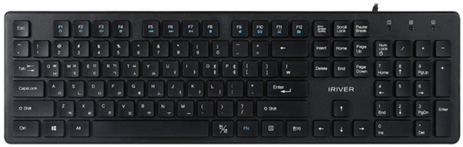 아이리버 USB 아이솔레이션 유선 일반형 키보드, 블랙, IR-K2000B