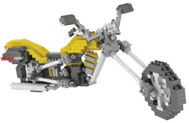 YZ Diamond block 노랑할리 나노블럭, 혼합 색상, 1개