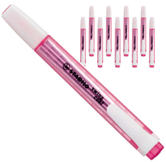 스타빌로 스윙쿨 형광펜, 핑크(56), 10개입