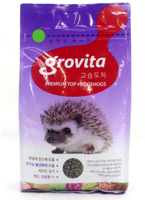 그로비타 고슴도치 전용사료, 1kg, 1개