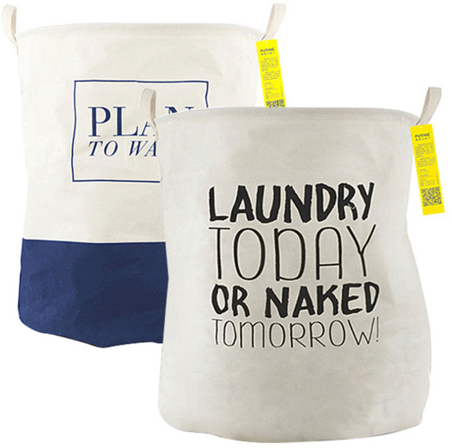 리버그린 모던 세탁 바구니 대형 2p, 네이비 + 투데이