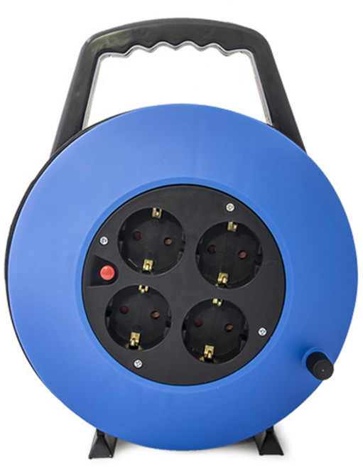 세이즈 X1 1.5SQ 케이스형 케이블릴 4구 SEISE-HJR-2A, 10m, 블루, 1개