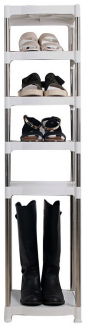 리빙해피 센스 부츠 신발정리대 6단, 1개, 화이트