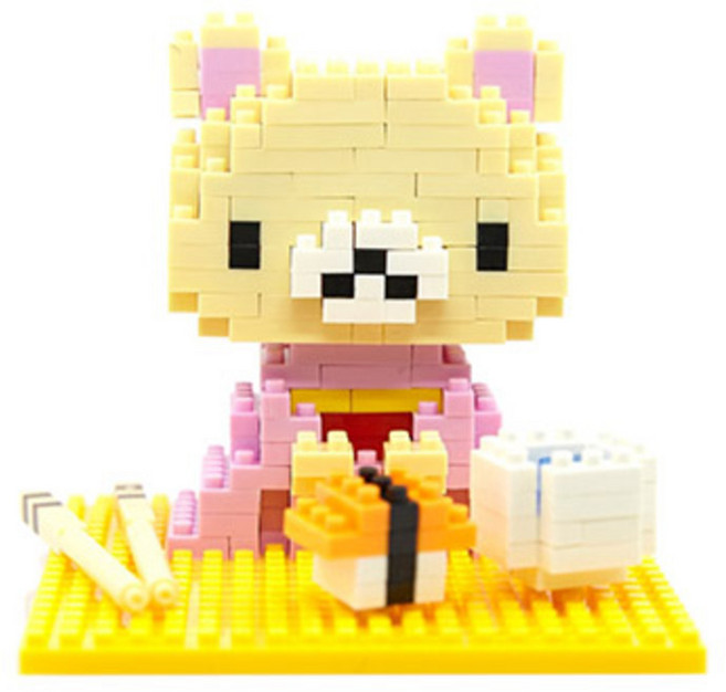 QCF Q초밥베어 나노블럭, 혼합 색상, 1개