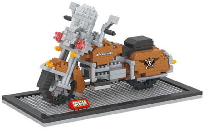 닥터스타 DR브라운오토바이 나노블럭, 혼합 색상, 1개