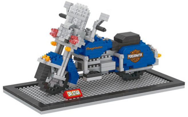 닥터스타 DR블루오토바이 나노블럭, 혼합 색상, 1개