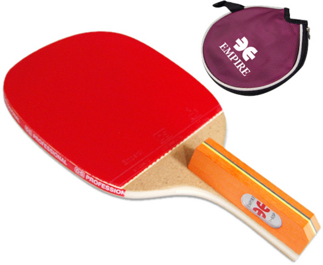 엠파이어 펜홀더 탁구라켓 I-60P + 라켓가방, 혼합 색상, 1개