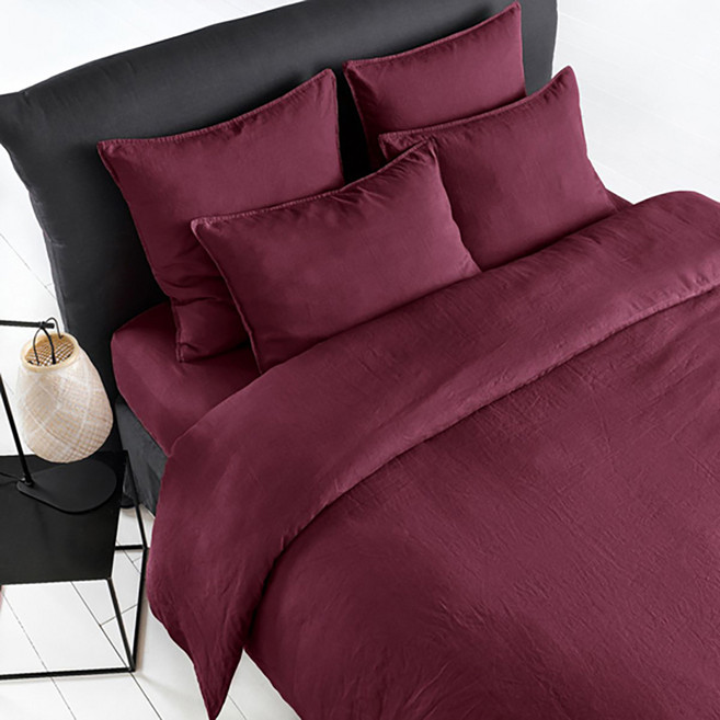 라흐두뜨 린넨 심플 이불 커버, berry