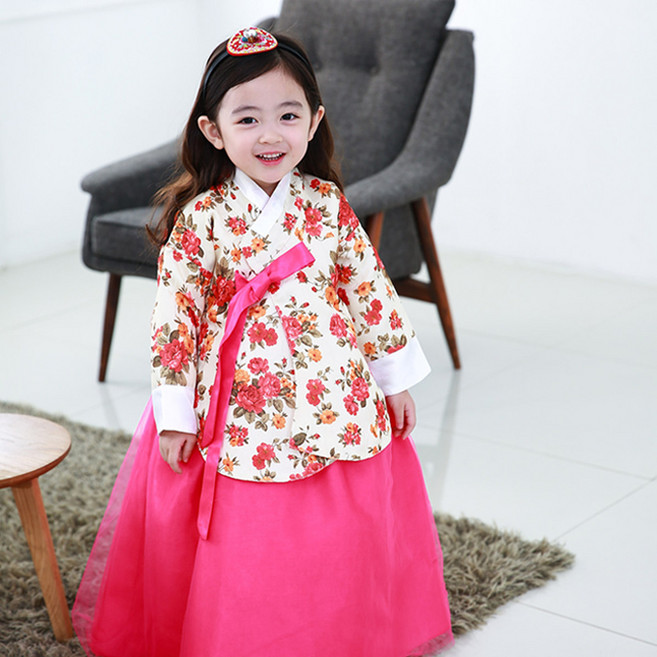 꼰띠키즈 여아용 누리당의한복