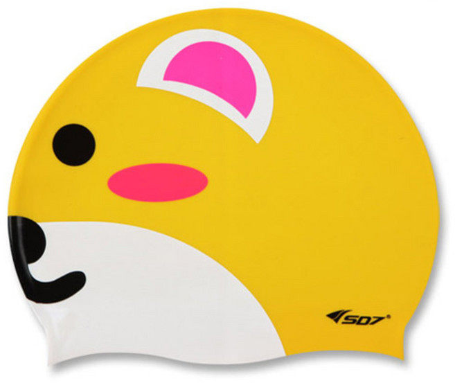 SD7 스닥 캐릭터 실리콘 수모 곰돌이 SGL-CA195, Yellow, 1개