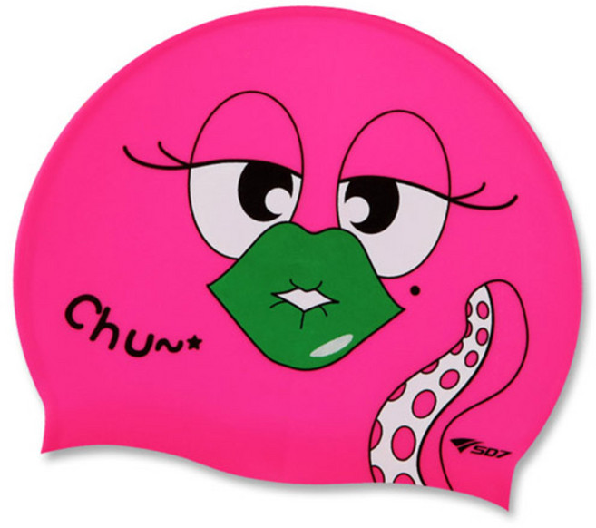 SD7 스닥 캐릭터 실리콘 수모 뽀뽀문어 SGL-CA097, PINK, 1개