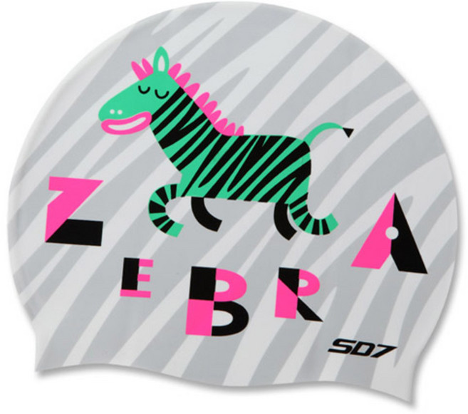 SD7 스닥 캐릭터 실리콘 수모 행복한 지브라 SGL-CA174, White, 1개