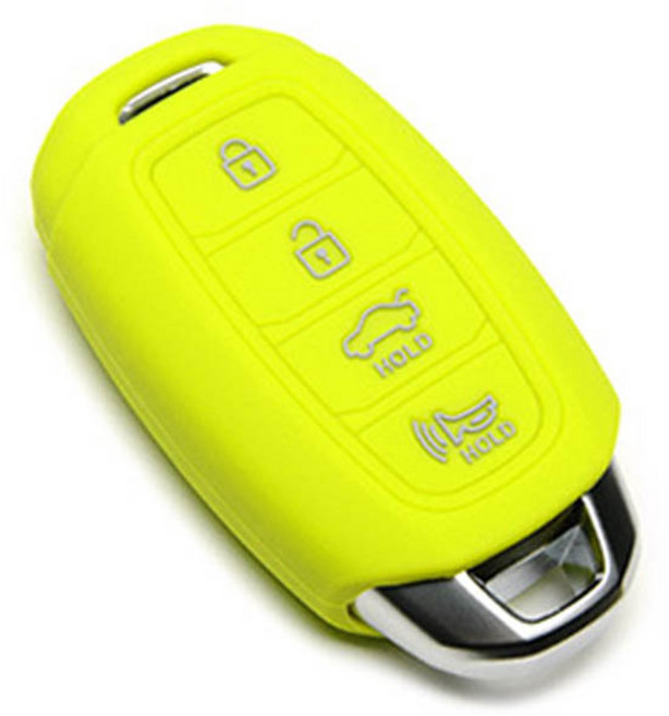 케인즈 그랜져IG 4버튼 실리콘 키홀더 KE15, 옐로우그린, 현대