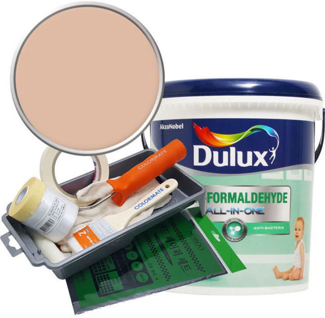 듀럭스 안티 포름알데히드 페인트 1L세트, Queen Coral, 1L