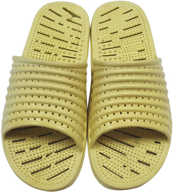 신우실업 PVC 잔디지압 욕실화, 옐로우, 1개