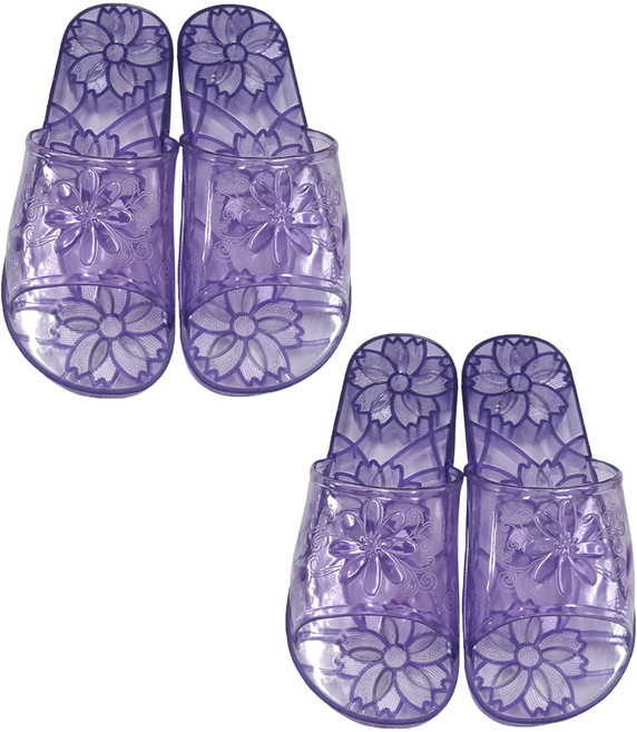 PVC 메이플 욕실화, 바이올렛, 2개