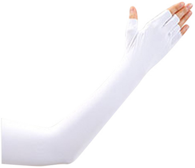 인콘트로 반장갑 냉감 쿨토시, 화이트, 1개