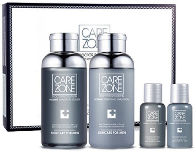 케어존 아큐어 옴므 센서티브 2종 세트, 토너 170ml + 에멀전 170ml + 토너 25m + 에멀전 25ml, 1세트