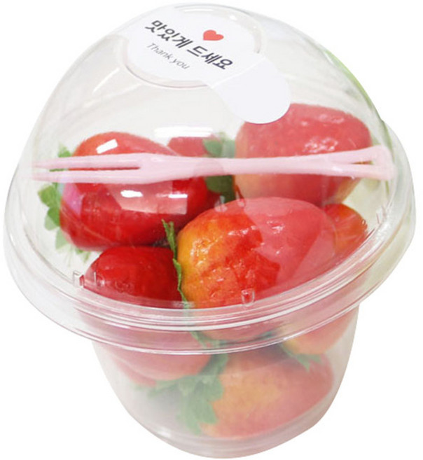 황씨네도시락 투명머핀컵 소 본체 20p + 돔뚜껑 20p + 스티커 20p + 미니포크 20p, 1세트, 20개