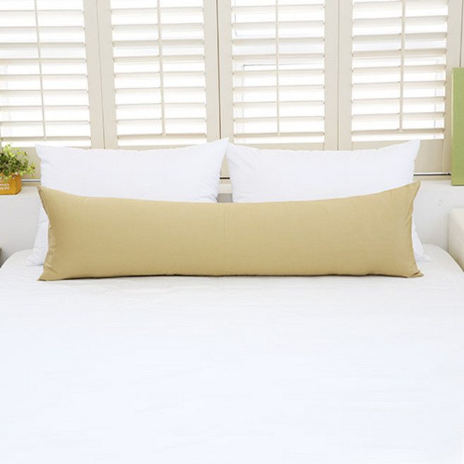 아임리빙 순면 솔리드 다용도 바디필로우 솜포함, 베이지