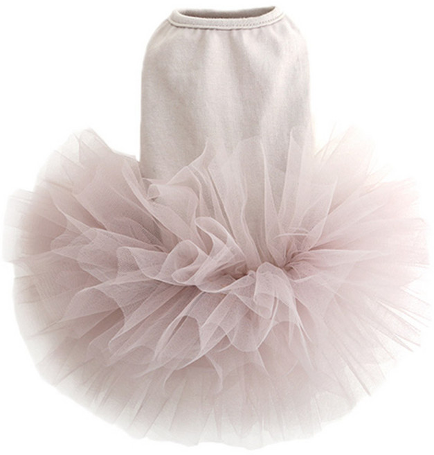 퍼피엔젤 반려동물용 에브리데이 튜튜 드레스, 15 BEIGE, 1개