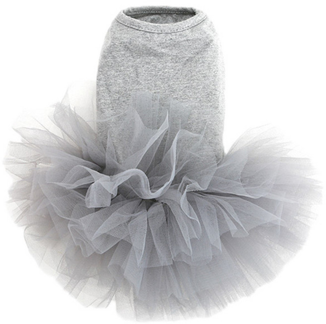 퍼피엔젤 반려동물용 에브리데이 튜튜 드레스, 95 GRAY, 1개