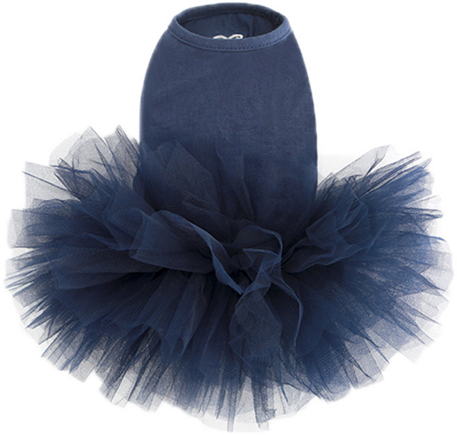 퍼피엔젤 반려동물용 에브리데이 튜튜 드레스, 756 NAVY, 1개