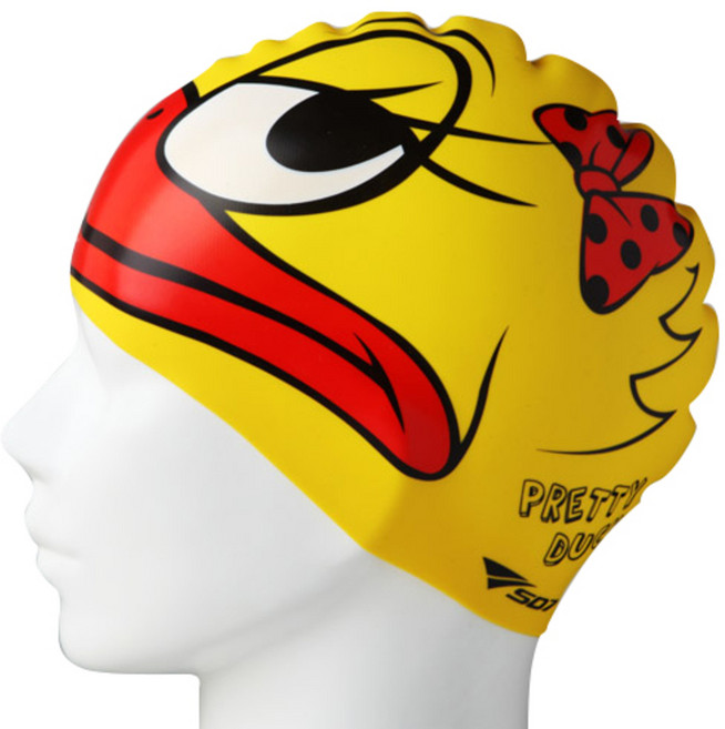 SD7 프리티덕 좌우대칭 수영모 SGL-CA170, YELLOW, 1개