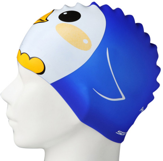 SD7 스닥 캐릭터수모 펭귄러브 좌우대칭 수영모 SGL-CA172, Blue, 1개