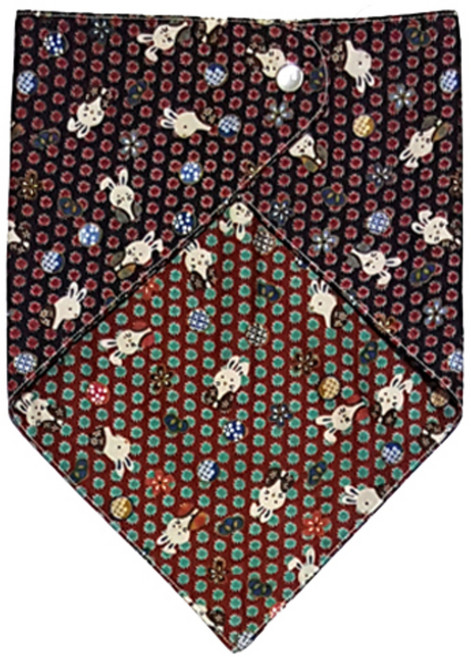 우주아이 유아용 삼각 양면 스카프빕