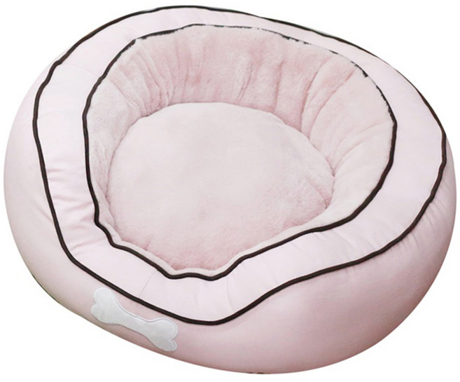 아페토 반려견 코튼 원형방석, 핑크, 1개