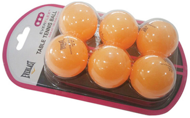 에버라스트 3성 탁구공 옐로우, 6개입, 1개