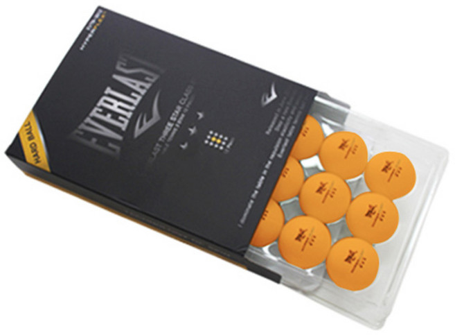 에버라스트 3성 탁구공 오렌지, 12개입, 1개