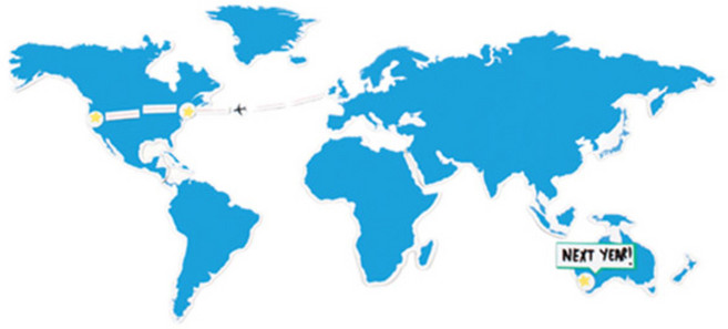 럭키스 나의 마그네틱 자석 지도, 1개