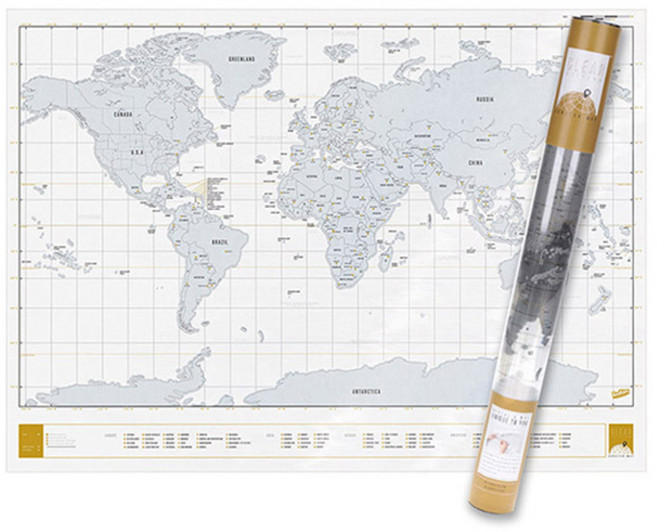 럭키스 스크래치 맵 클리어 에디션 세계지도, 1개