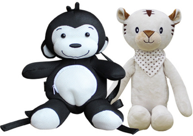 코니베이비 메쉬가방 정글 + 아기백호 애착인형