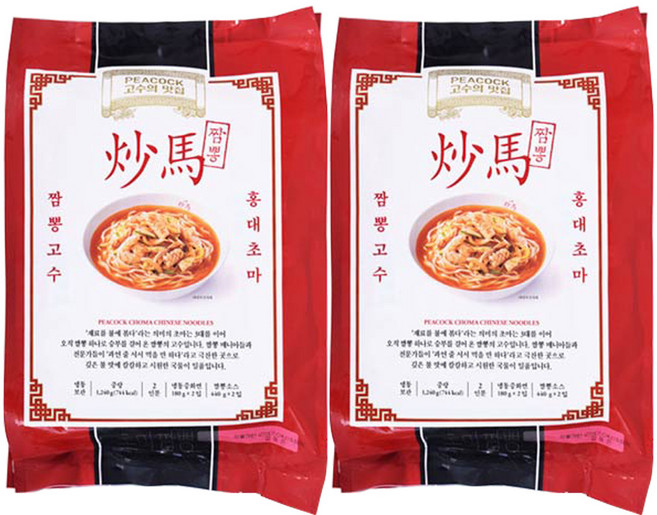 피코크 초마짬뽕, 1.24kg, 2개