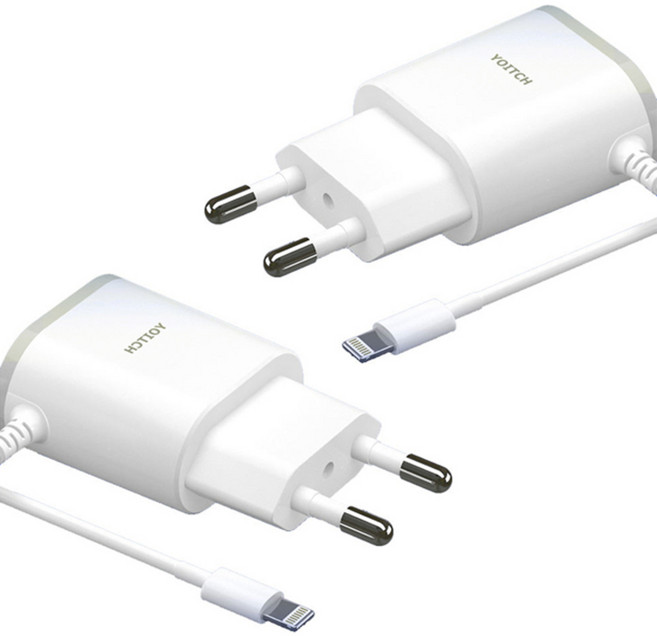 요이치 애플 라이트닝 8핀 유선충전기 케이블일체형 1.2m, 2개