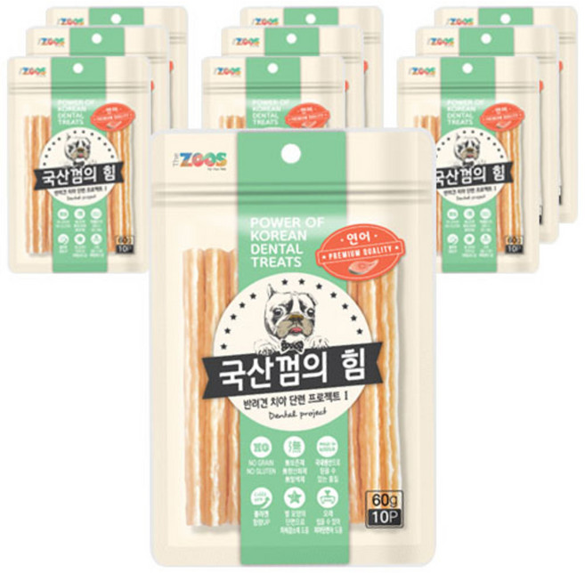 국산껌의힘 스틱껌, 연어, 10개