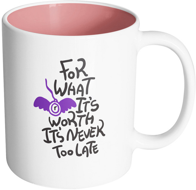 핸드팩토리 가치있는 것이라면 머그컵, 내부 파스텔 핑크, 1개