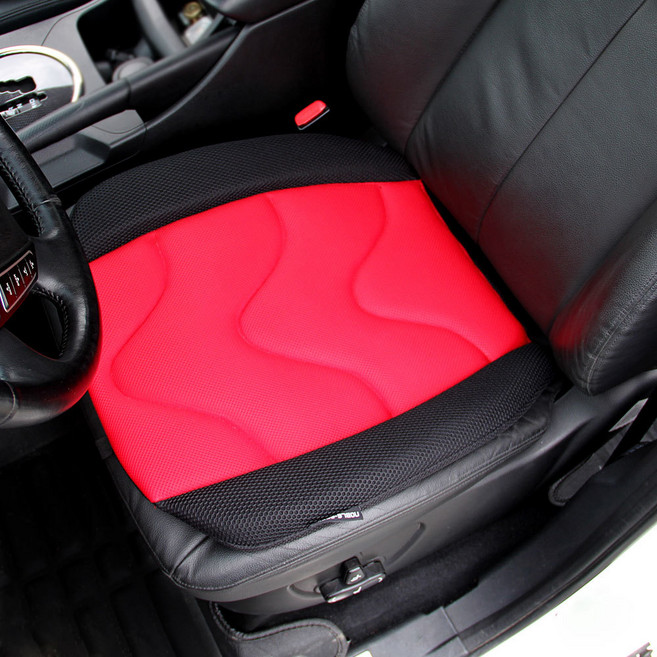 노블엔젤 레드라인 와이드 스포티 사계절 차량용 1인 방석, 레드, 1개