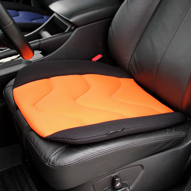 노블엔젤 레드라인 와이드 스포티 사계절 차량용 1인 방석, 오렌지, 1개