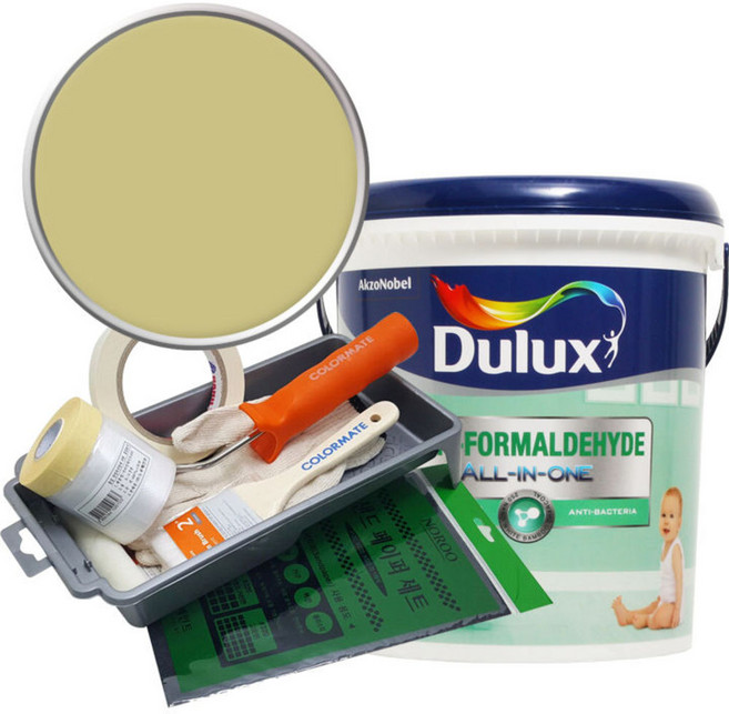 듀럭스 안티 포름알데히드 페인트 1L세트, Lichen Green, 1L