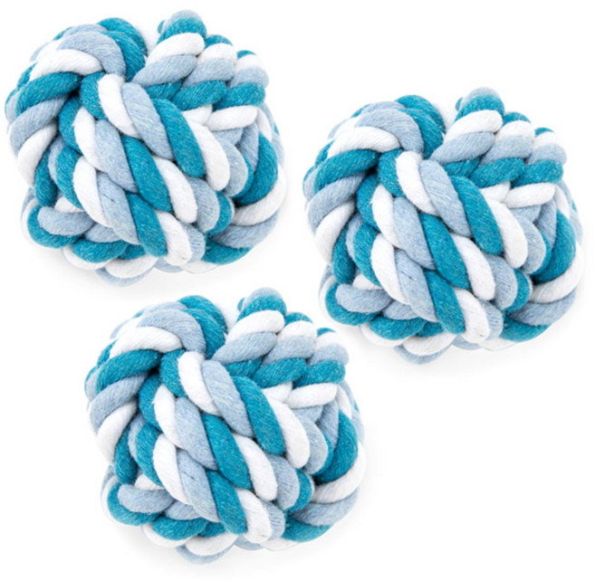 딩동펫 강아지 실타래공, 블루, 3개