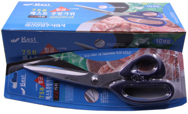 화신공업 758베스트 주방가위, 네이비 블루